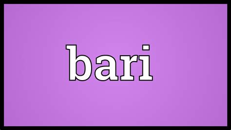 bari in english.